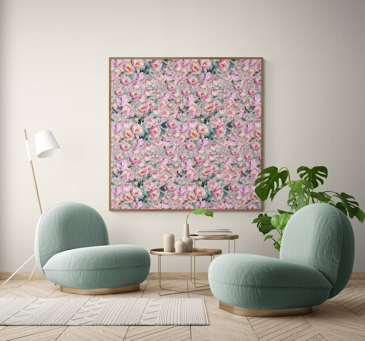 Square Stretched Canvas -  Winter Blush