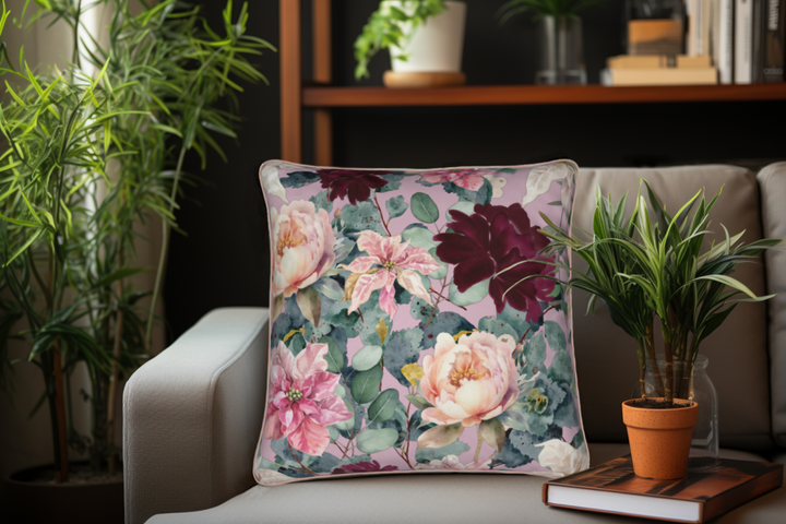 Luxury Soft Velvet Cushions - Winter Bloom