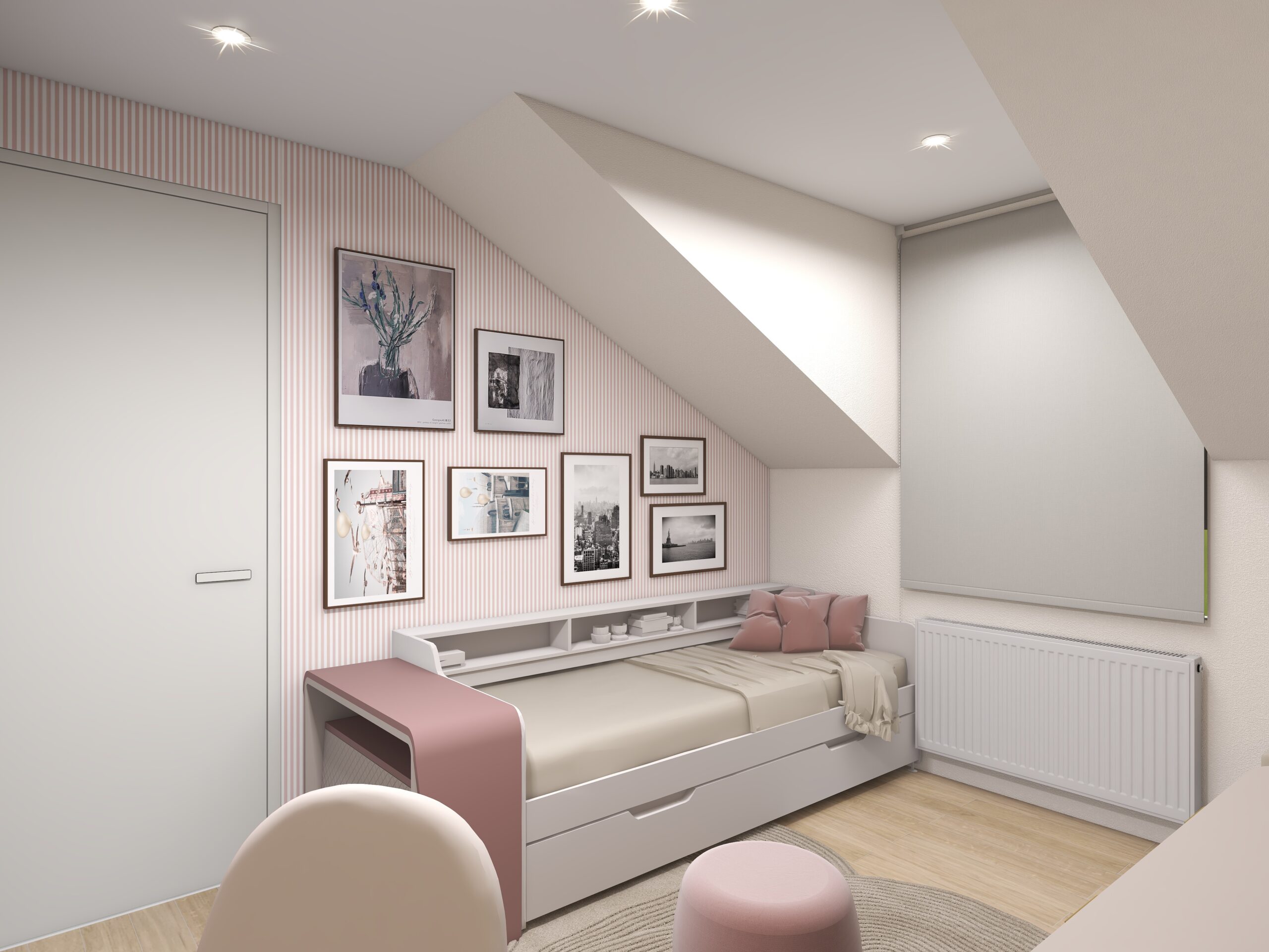 Blush and White: A Softly Feminine Teenager's Bedroom