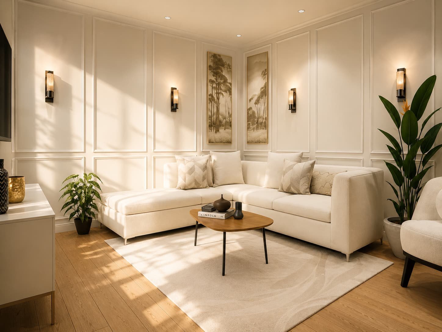 Canary Wharf Apartment — Open Plan Living Room