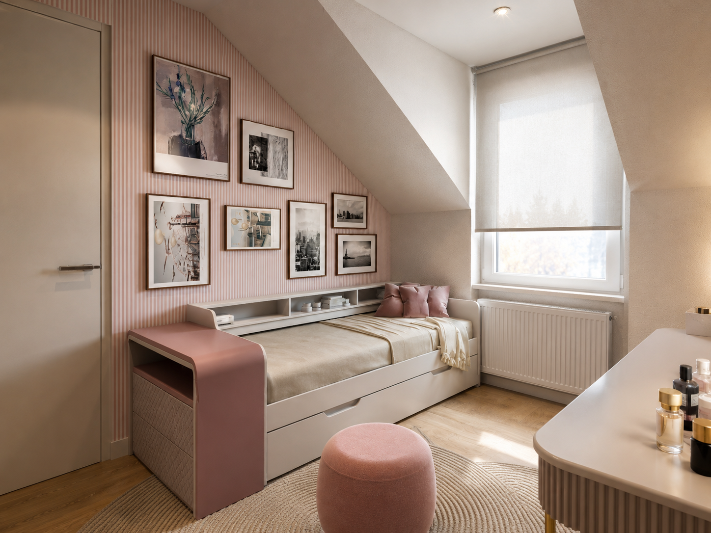 Warm Neutrals Family Home — Teenage Bedroom