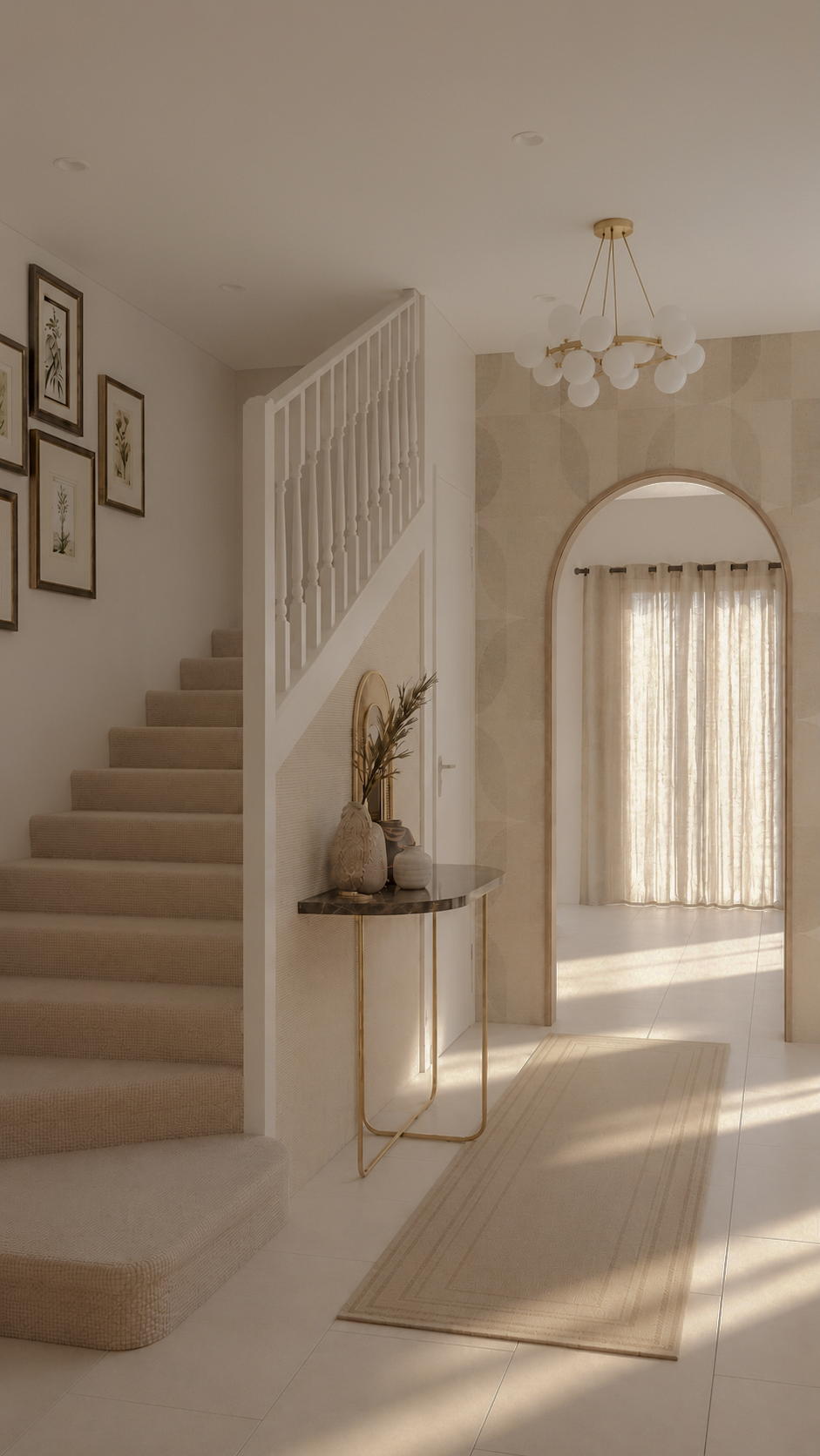 Contemporary Home with Indian Influences — Staircase