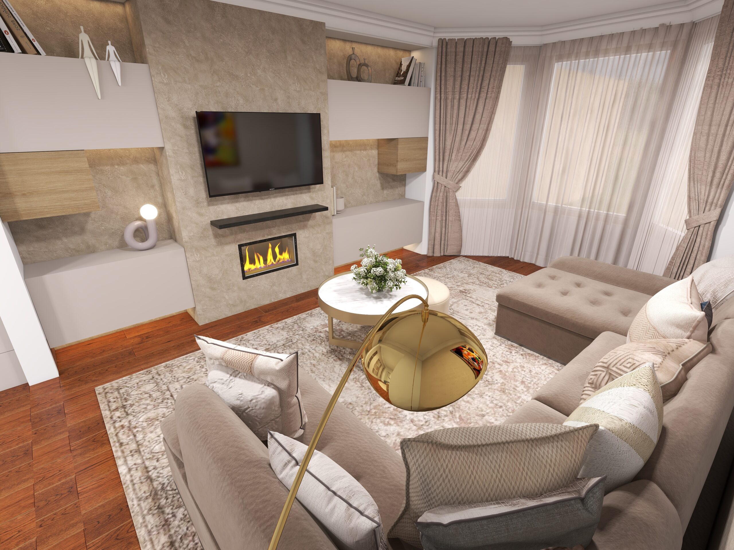 Warm Classic Living Room — a1