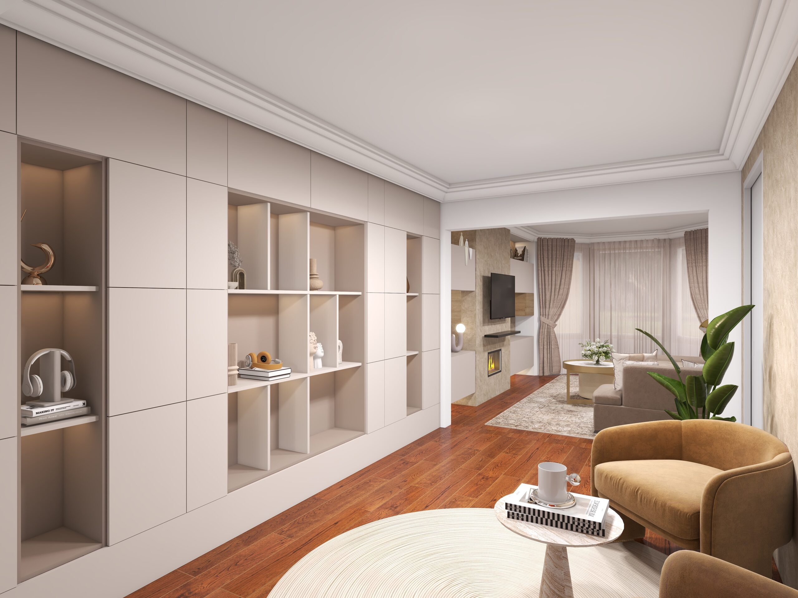 Warm Classic Living Room — c1